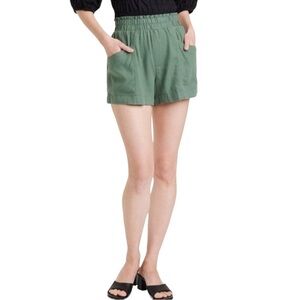 A New Day Women’s Shorts High-Rise Pull-On Linen Terracotta Size-XS